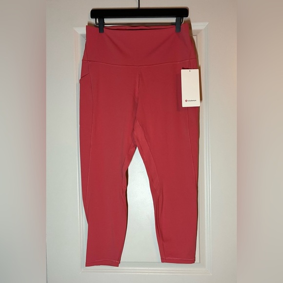🆕 Lululemon Align High-Rise Pant with Pockets 25" in Desert Red Size 14 - Picture 6 of 8